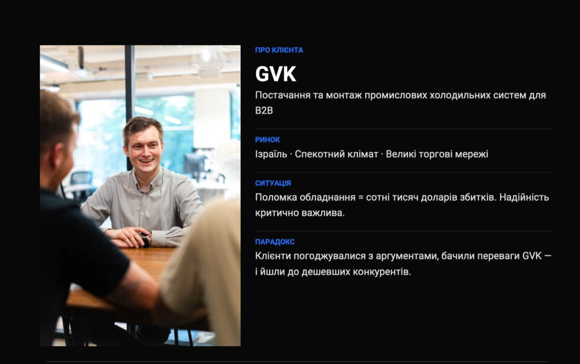 GVK — про клієнта, ринок, ситуація, парадокс